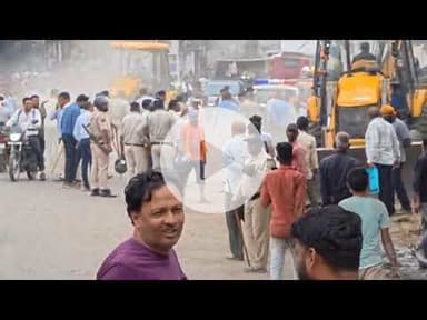 गुड़ी में बुलडोज़र एक्शन#Gudi #BulldozerAction #LiveNews