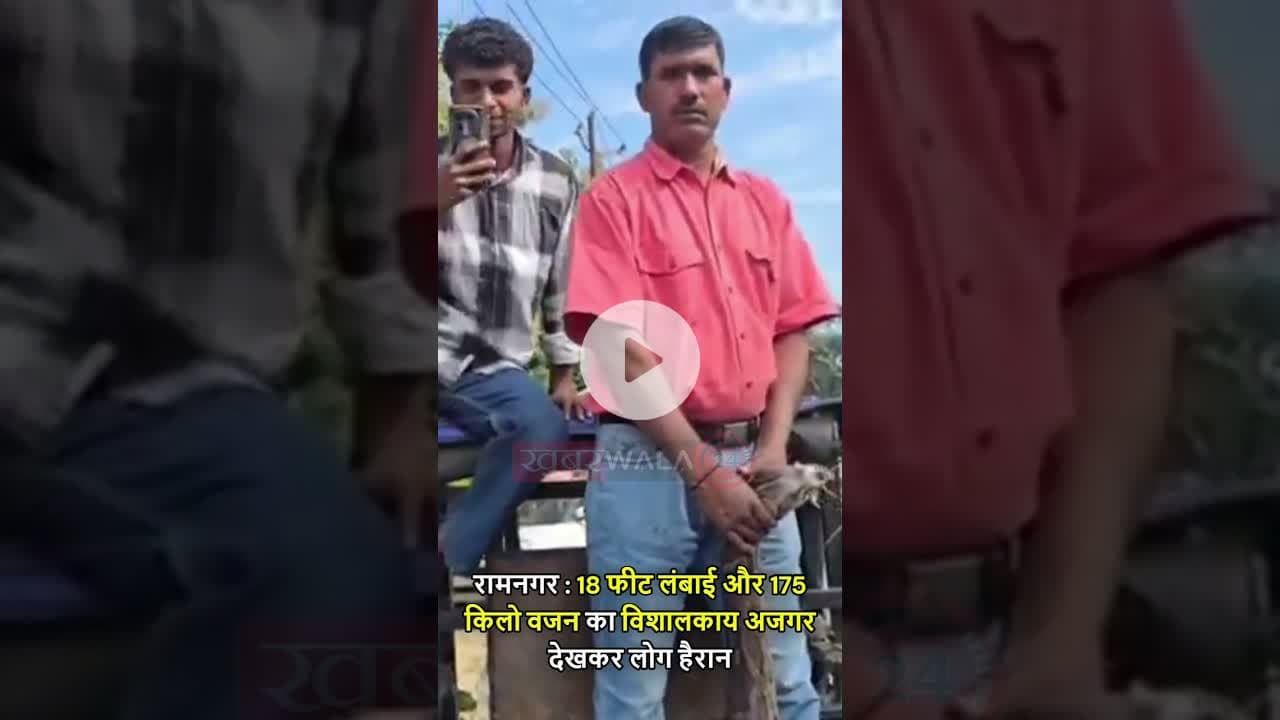 रामनगर : 18 फीट लंबाई और 175 किलो वजन का विशालकाय अजगर देखकर लोग हैरान | #Ramnagar #Python