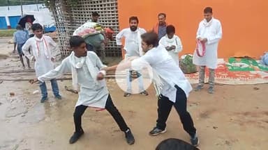 Darbhanga jila ke jale bajar par hua congeress samaj wadi Natak program