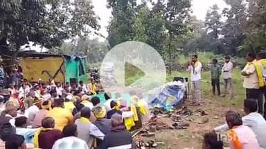 ब्यौहारी: ब्यौहारी के जगमल गांव में जंगली हाथियों से परेशान लोगों के साथ गोंडवाना गणतंत्र पार्टी का जन आंदोलन