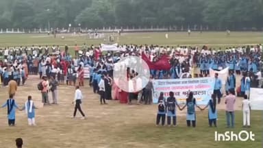 मुंगेर: मतदाता जागरूकता हेतु पोलो मैदान में मानव श्रृंखला, डीएम ने दिलाई शपथ