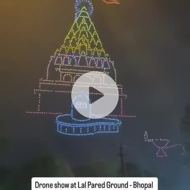 *भोपाल ड्रोन शो लाल परेड ग्राउंड भोपाल मध्य प्रदेश स्थापना दिवस*