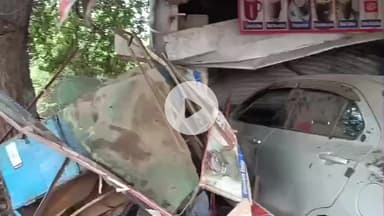 लाडपुरा: कोटा के महावीर नगर में तेज रफ्तार कार अनियंत्रित होकर दुकान में घुसी, बड़ा हादसा टल गया, पुलिस मौके पर पहुंची