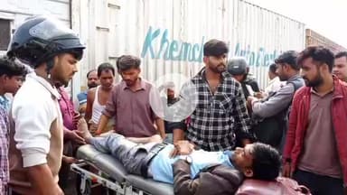 नौतनवा: सोनौली में टैंकर की टक्कर से बाइक सवार युवक घायल