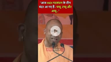 "आज INDI गठबंधन के तीन बंदर आ गए हैं- पप्पू, टप्पू और अप्पू..."  CM योगी आदित्यनाथ #bihar #election