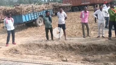 पूरनपुर: गढ़ाकलां में गन्ना क्रय केंद्र पर पहले ही दिन तौल के बीच विवाद, पुलिस ने मामला शांत कराया