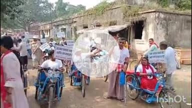 करपी: परहा गांव में दिव्यांगजनों ने मतदाता जागरूकता अभियान चलाया