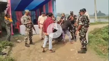 रक्सौल: आदापुर थाना क्षेत्र के SST चेक पोस्ट पर पुलिस ने सीएपीएफ की टीम के साथ की वाहन जांच