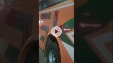 कोटा में एमपी नंबर की मॉडिफाई बस जब्त।