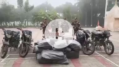 बासोपट्टी: नेपाल में बनी अवैध शराब के साथ बाइक बरामद