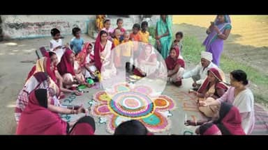 बासोपट्टी: लदनियां की पथराही पंचायत में मानव श्रृंखला, रंगोली और रैली से मतदाताओं को किया गया प्रेरित