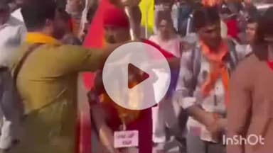 गोरमी: गोरमी से वृंदावन जा रही पदयात्रा में साधुओं एवं समाजसेवियों ने दिखाया उत्साह