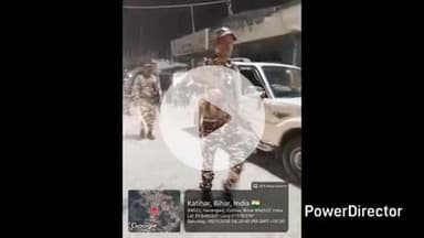 कटिहार: 11 नवंबर को मतदान, सुरक्षा के लिए पुलिस ने शहर में निकाला फ्लैग मार्च