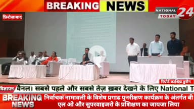 फ़िरोज़ाबाद में जिला निर्वाचन अधिकारी व जिलाधिकारी रमेश रंजन ने फिरोजाबाद स्थित पालीवाल हॉल पहुंचकर वहां चल रहे निर्वाचक न