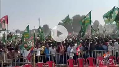 नवादा: नवादा आईटीआई के मैदान में तेजस्वी यादव को देखने के लिए जनता की जबरदस्त भीड़