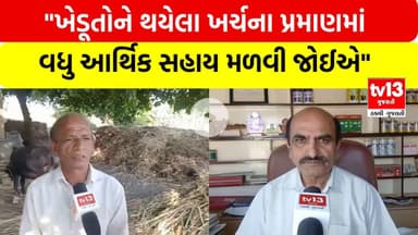 Junagadh | "ખેડૂતોને થયેલા ખર્ચના પ્રમાણમાં વધુ આર્થિક સહાય મળવી જોઈએ" | tv13 gujarati