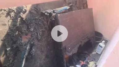 भिंड नगर: धर्मपुरी में शॉर्ट सर्किट से एक घर में लगी आग