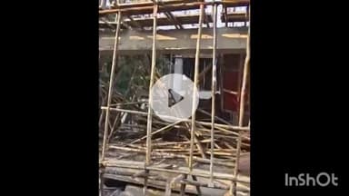 दुर्ग: जुनवानी में अभिषेक मिश्रा मेमोरियल मेडिकल कॉलेज एंड रिसर्च सेंटर के सामने बिल्डिंग की ढलाई के दौरान हुआ हादसा