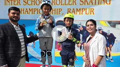 रामपुर: रविवार को व्हाइट हॉल पब्लिक स्कूल में आयोजित हुई अंतर-विद्यालयीय रोलर स्केटिंग चैंपियनशिप प्रतियोगिता