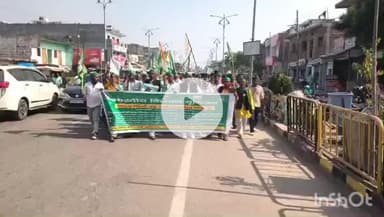 महाराजगंज: सक्सेना चौक पर भाकियू ने निकाली पद यात्रा, कार्रवाई की मांग की