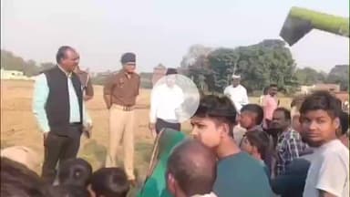 महाराजगंज: सदर तहसील के विभिन्न गांवों का DM ने किया निरीक्षण, पराली न जलाने की अपील की