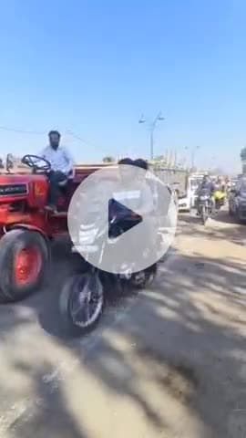 जगाधरी: बुढ़िया चौक पर लगा लंबा जाम, लोगों को हो रही परेशानी, पुलिस जाम खुलवाने में जुटी