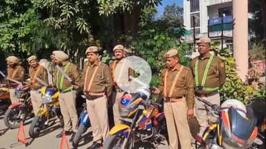 जगाधरी: धुंध में रोड एक्सीडेंट कम करने के लिए पुलिस अधीक्षक ने राइडर को लघु सचिवालय से हरी झंडी दिखाई