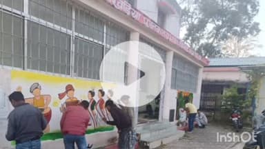 सिसई: झारखंड स्थापना दिवस पर तेलंगा खड़िया पुस्तकालय केंद्र में वॉल पेंटिंग कार्यक्रम का आयोजन