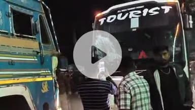 सिराथू: सिराथू संस्कार गेस्ट हाउस के पास टूरिस्ट बस और गन्ना लदी ट्रक की भिड़ंत में कई लोग हुए घायल