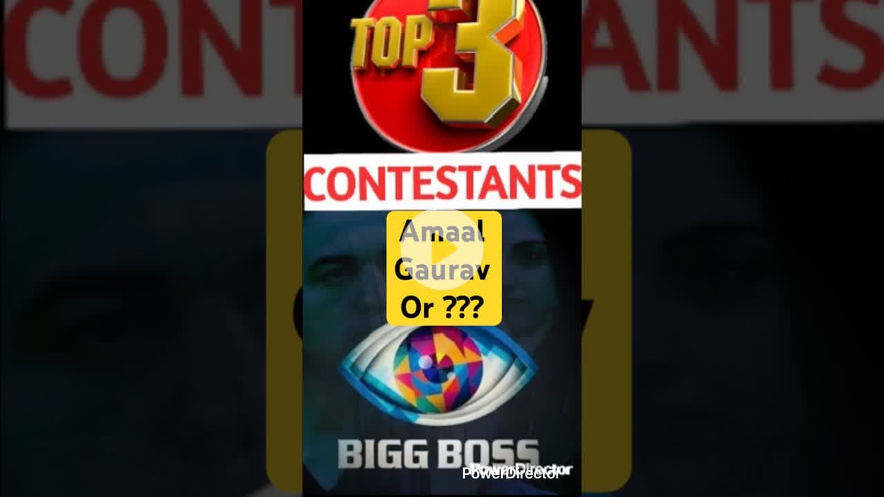 #biggboss19 Top 3 Contestants ! #bb19 #trending #gauravkhanna #amaalmallik #biggboss #farhanabhatt