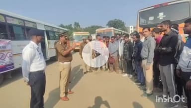हरदोई: हरदोई डिपो के बस चालकों को यातायात निरीक्षक ने यातायात नियमों की प्रति से किया जागरूक