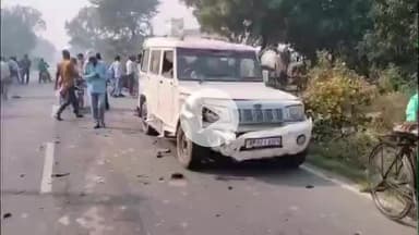 महाराजगंज: बेलवा तिवारी के समीप तेज रफ्तार बाइक और बोलेरो की भिड़ंत, दो लोग गंभीर रूप से घायल