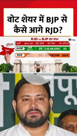 वोट शेयर में BJP से कैसे आगे RJD। देखें इस वीडियो में पूरी कहानी साथ ही चैनल को करें। #follow #share #Like #bihar #viral