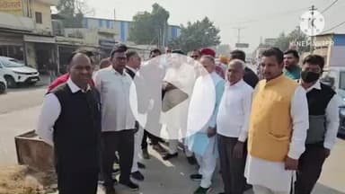 सोनीपत: विधायक निखिल मदान और मेयर राजीव जैन ने रोहतक रोड आरओबी का दौरा किया