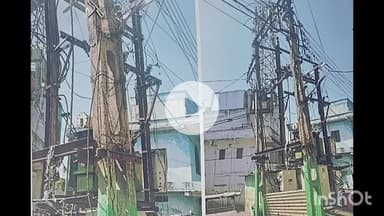 धार: धार शहर बस स्टैंड पर क्षतिग्रस्त बिजली के खंभे से हादसे का डर, पार्षद प्रतिनिधि ने अधिकारी को दिया आवेदन