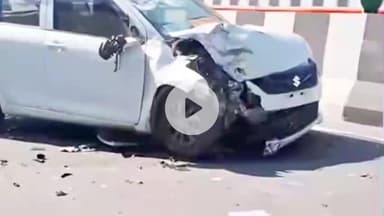 देहरादून: दिल्ली-देहरादून एक्सप्रेसवे पर कार और बाइक की भीषण टक्कर, कई लोग घायल