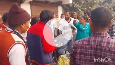 करपी: करपी थाना के पास दो बाइक सवारों की टक्कर के बाद जमकर हुआ हंगामा