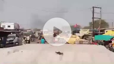 गुना जिले के आरोन तहसील  मे मक्का का काम भाव मिलने पर किसानों ने लगाया जाम