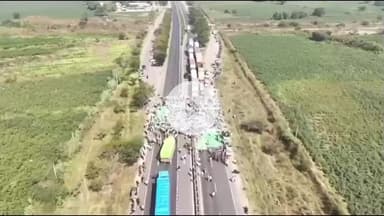 గుడిహత్నూరు: బోరాజ్ వద్ద జాతీయ రహదారి దిగ్బంధం.. భారీగా ట్రాఫిక్ జాం