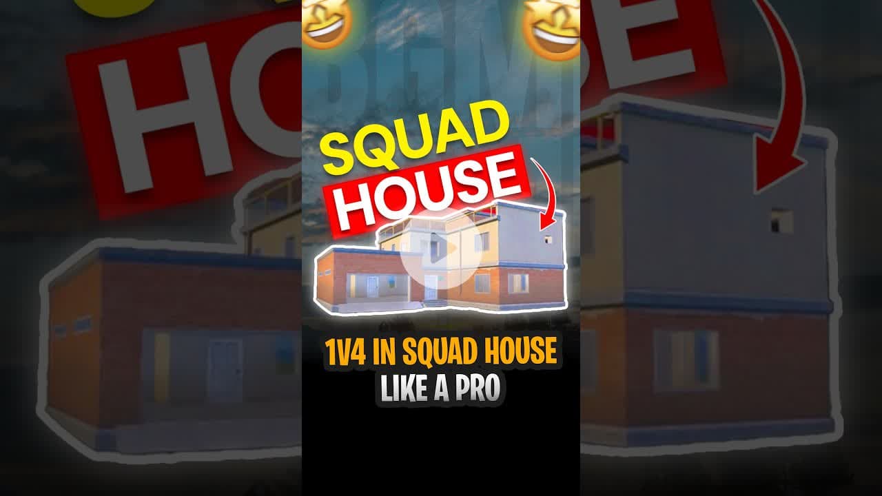 1v4 in Squad House Like a Pro🔥#bgmitips #bgmi2025 #bgmitricks #squadhousefight #bgmigameplay