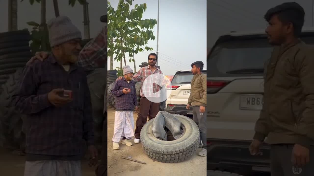 सुबह सुबह #dalkhola में पंचर की दुकान पर नजर आए एक्टर #sonusood