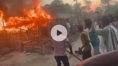 शंकरपुर में बीते दिनों लगी आग से पांच लोगों का बना घर सहित अन्य सामान जल कर रखा हो गया जिसमें पांच लाख से अधिक की क्षति