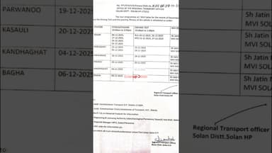 सोलन जिला में गाड़ियों की पासिंग और ड्राइविंग टेस्ट की दिसंबर  2025 की तिथियां #solan #rto #passing