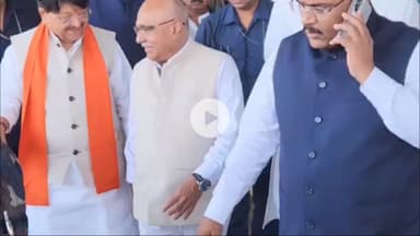 इंदौर: भाजपा प्रदेश अध्यक्ष मंत्री विजयवर्गीय, मुख्यमंत्री के बेटे की शादी में शामिल होने इंदौर पहुँचे