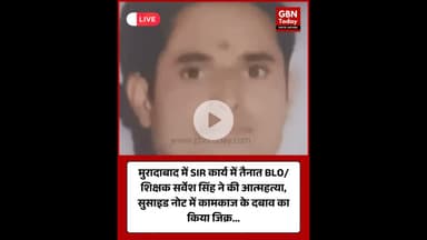 मुरादाबाद में SIR कार्य में तैनात BLO/शिक्षक सर्वेश सिंह ने की आत्महत्या #MuradabadNews #UPNews