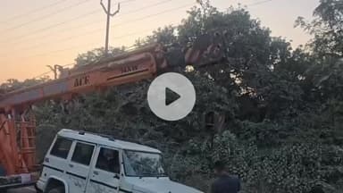 रामपुर: लालपुर डैम के पास बोलेरो डिवाइडर से टकराई, चार घायल, सांड को बचाने के चक्कर में हुई दुर्घटना