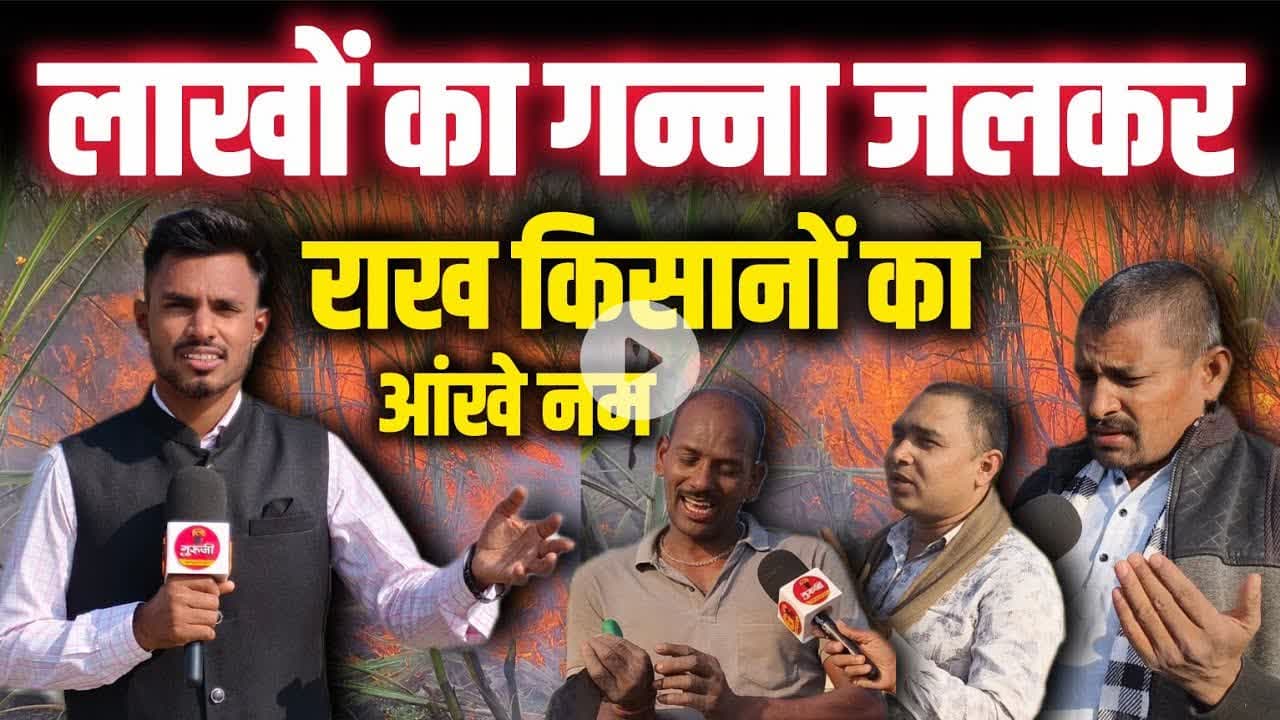 लाखों का गन्ना जलकर राख नम आंखों से बताए कैसे हुआ ये घटना... #news #breakingnews #kisan #fasal #आग