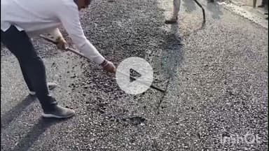 राजसमंद: टीवीएस चौराहे पर पैचवर्क में घोर लापरवाही, ठेकेदार की लापरवाही उजागर, उपसभापति चुन्नीलाल पंचोली के विरोध पर विभाग ने रुक