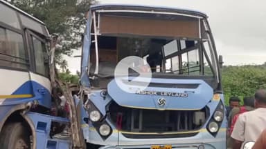 திருத்தணி: பொதட்டூர்பேட்டையில்  இரண்டு அரசு பேருந்துகள்
மோதிக்கொண்டதில்10 பேர் 
காயம்