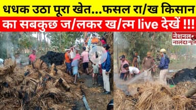 "आ/ग ने निगल लिया किसान का भविष्य! धान की रा/ख बची—सपने, उम्मीदें सब ज/लकर ख/त्म” #nationalnalandane